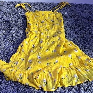 yellow floral summer dress
